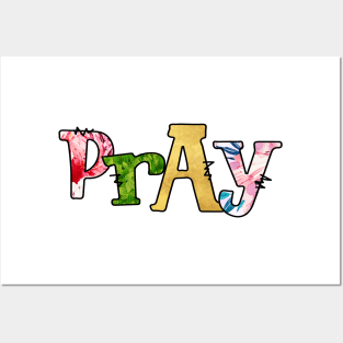 Pray. Hand Drawn Christian design Posters and Art